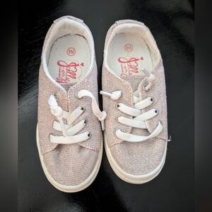 ✨SOLD✨Gently used jellypop sparkly blush pink shoes little girls 8, 8c, 8m